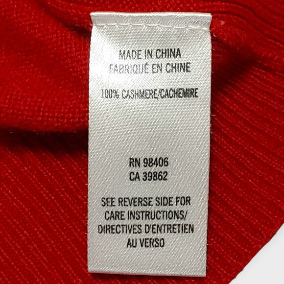 Theory Womens Cashmere Crewneck Sweater Red Sz P or XS Fall Winter Cozy Preppy - Picture 4 of 9